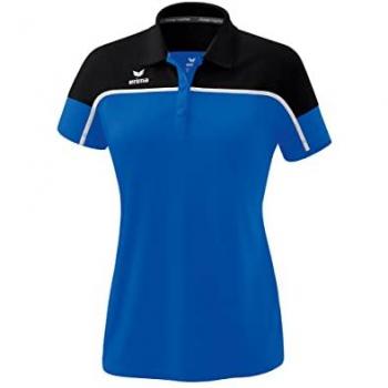 Polo de Manga Corta Erima Change para Mujer, Color New Royal/Negro/Blanco, Talla 42