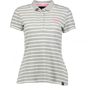 Superdry Polo Classic Gris para Mujer S Blanco