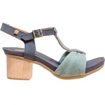 El Naturalista Deba N5563 Aqua - Sandalias de Tacón para Mujer con Cierre de Hebilla en Piel Azul