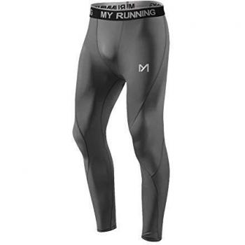 MEETYOO Leggings Hombre, Pantalón de Compresión Secado Rápido Pantalones Deporte Mallas Largas para Running Fitness Yoga