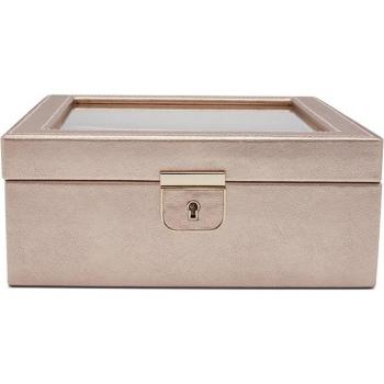 Wolf 1934 Palermo Rose Gold Watch Box with Glass Lid