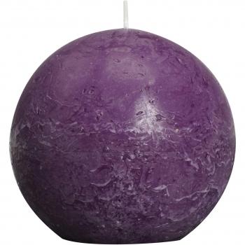 Bolsius - Vela de bola de parafina, rústica, color morado