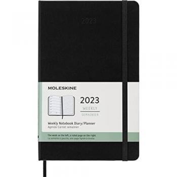 Agenda Moleskine 2023 Semanal Grande Tapa Dura Negra