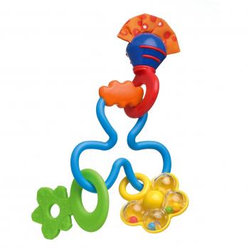 Playgro 4083818 - Mordedor sonajero, diseño trebol