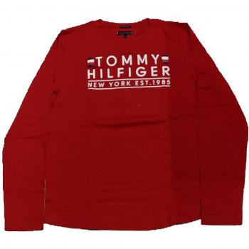 Tommy Hilfiger - Essential Tommy tee - Camisera ROJA Manga Larga