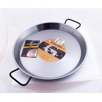 Paellera Ideal Patanegra de 60cm, Acero Pulido, para Inducción, Capacidad para 12 Porciones