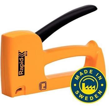 Grapadora Manual R13 Ergonomica Rapid - Acero, Compatible con Grapas 13/6 (4-10 mm)