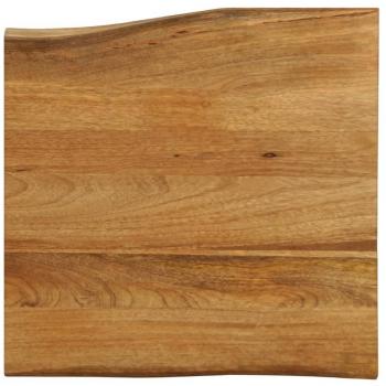 Tablero de mesa borde natural madera maciza mango 80x80x3,8 cm