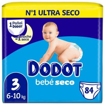 Dodot Bebé Seco Talla 3 - Pack Semanal de Pañales con Triple Sistema de Protección Antifugas