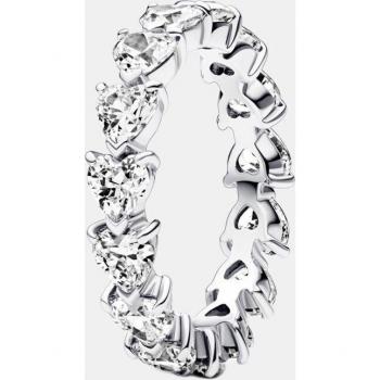 Anillo Eternidad de Corazones en Plata de Ley - Talla 48