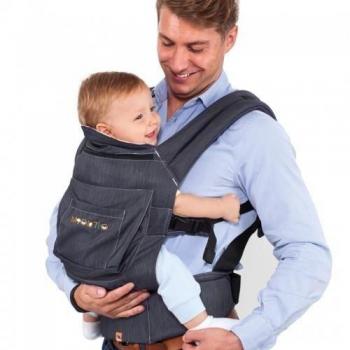 Mochila portabebe ergonomica denim