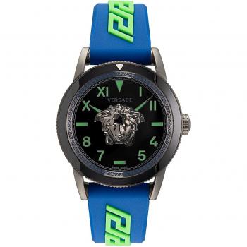Versace V-Palazzo Modern Sporty Men's Watch, Multicolor, Stainless Steel, Luxury Analogue Quartz, Size: ONE SIZE