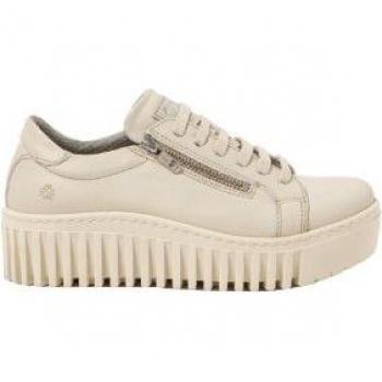 Zapatillas de piel Art 1538 beige para mujer