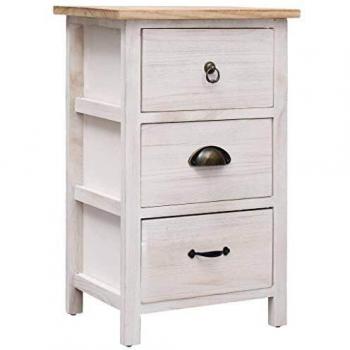 vidaXL Armario auxiliar de madera de Paulownia 35x25x57 cm