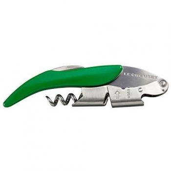 Le Creuset Sacacorchos sommelier 2 tiempos, Extrae el tapón de la botella de vino, Verde, Policarbonato, WT130