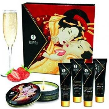 Shunga Geishas Secret Collection Strawberry Aceite de Masaje - 1 Pack