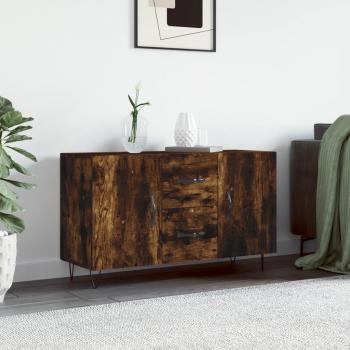 Aparador de madera de ingeniería 100x36x60 cm, mueble de almacenaje de salón, armarios con puertas, cajón de madera, buffet para salón moderno, armario auxiliar, armario de almacenamiento en roble ah