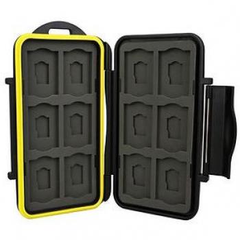 JJC Waterproof Memory Card Case for 12 SD and 12 Micro SD Cards