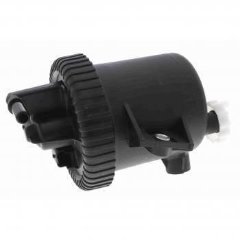 Carcasa de filtro de combustible VAICO V22-0749, compatible con varios modelos de vehículos, fabricada en plástico resistente, incluye conexiones para la manguera de combustible y un sistema de filtración eficiente para garantizar el rendimiento del mo