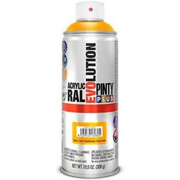 Pintura spray Acrílica Brillo PINTYPLUS EVOLUTION 520cc Daffodil yellow Ral 1007, 300 gramos