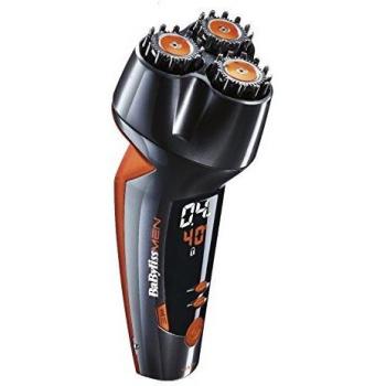 BaByliss Le Beard Designer SH510E - Barbero, cuchillas con recubrimiento de titanio, doble corte multidireccional, color negro y naranja