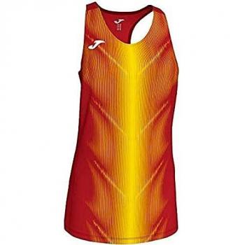 Joma Olimpia Camisetas, Mujer, Rojo-Amarillo, 2XL