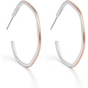 Pendientes criollas de plata bicolor con textura mate