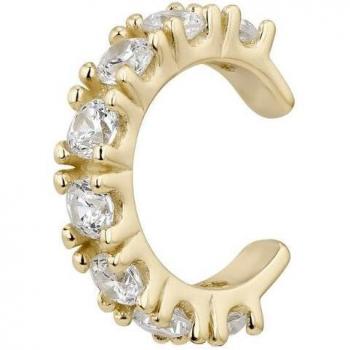 Ear Candy - Ear Cuff Ohana de plata bañada en oro amarillo de 18k
