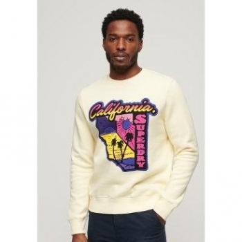 Sudadera Neon Travel para hombre en blanco roto de Superdry