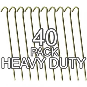 Piquetas de acero galvanizado, de alta resistencia, 23 cm de largo, 4,5 mm de ancho, 40 Pack Tent Pegs