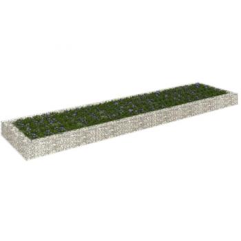 vidaXL Gabion Raised Bed Galvanised Steel 400x100x20 cm