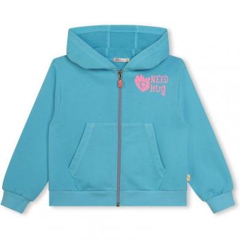 Sudadera de niña Billieblush con cremallera, capucha y estampado trasero