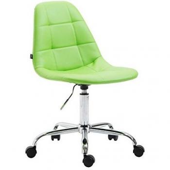 Silla de Oficina Reims en Cuero PU Verde, Regulable y Giratoria con Ruedas