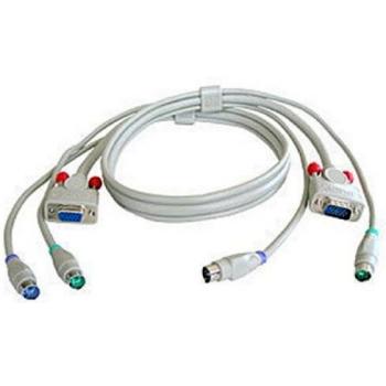 Lindy KVM Cable, 3m Cable para Video, Teclado y ratón