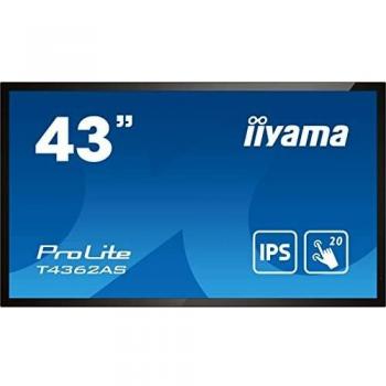 iiyama ProLite T4362AS-B1 Pantalla de Señalización Interactiva 108 cm (42.5) IPS, 500 cd/m², Resolución 4K Ultra HD, Negro, Pantalla T