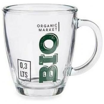 Taza Mug Bio Transparente de Vidrio 6 Unidades (320 ml)