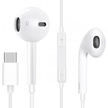 Auriculares de botón Inves HP-3012 USB-C Blanco