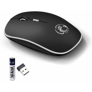 Ayete Ratón Inalámbrico Mini Ratón Inalámbrico Recargable Silencioso Infame Ratón óptico Silencioso Click Ultra Delgado 1600 dpi para Computadora Portátil,PC,Portátil,Computadora,Mac