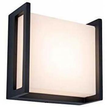 Aplique LED de exterior Qubo, 9.5W, 650 lúmenes, luz cálida 3000K, IP54, color antracita