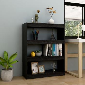 Estantería divisor de espacios madera maciza pino 100x30x103 cm natural, blanco, gris y negro - Mueble de almacenaje para oficina, estudio, sala de estar y dormitorio
