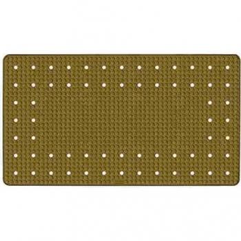 WENKO Alfombra de baño Mirasol beige - alfombra para bañera antideslizante con ventosas, Caucho natural, 39 x 69 cm, Beige