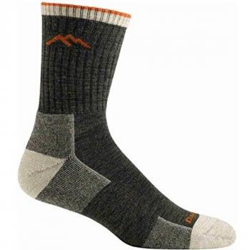 Darn Tough Men's Olive Micro Crew Cushion Hiking Socks, Size Large (43-45)