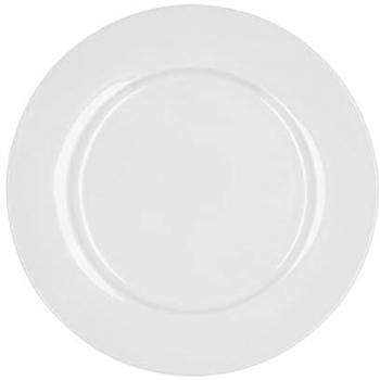 Plato Llano de Porcelana BIDASOA GLACIAL ALA ANCHA 27CM Blanco Brillo Acabado Profesional Alta Resistencia Reforzado Especial Hostelería Apilable Extra Resistente Apto Microondas Apto