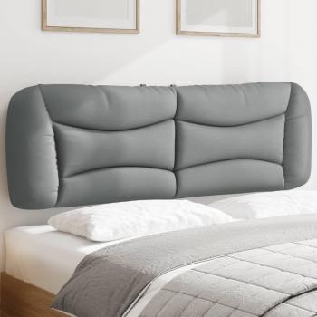 Cojín de cabecera acolchado de tela gris claro 160 cm