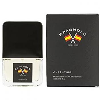 Spagnolo Auténtico Eau de Toilette para hombre 30ml, colonia en formato viaje en spray, perfume masculino con aroma cítrico especiado, fragancia fresca, clásica y de larga duración