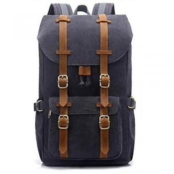 EverVanz Mochila de Lona para Portátil, Maleta Grande para Escuela, Viajes o Senderismo