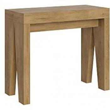 Consola extensible 90x40/300 cm efecto madera roble natural