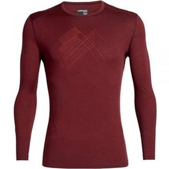 Icebreaker 200 Oasis LS Crewe Snap Head Cabernet S