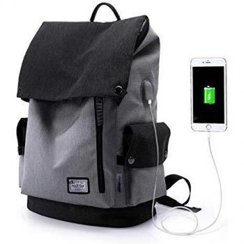 WindTook Mochila Portatil para Mujer y Hombre Mochila Ordenador Portatil 15.6 Pulgadas Mochila Escolar Multiusos Impermeable para Viajes/Negocios/Universidad/Trabajo Trabajo Gris