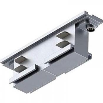 Conector I-Stück ProRail3 de Paulmann, 3 fases, color plata, 94x24.5mm, máx. 3680W